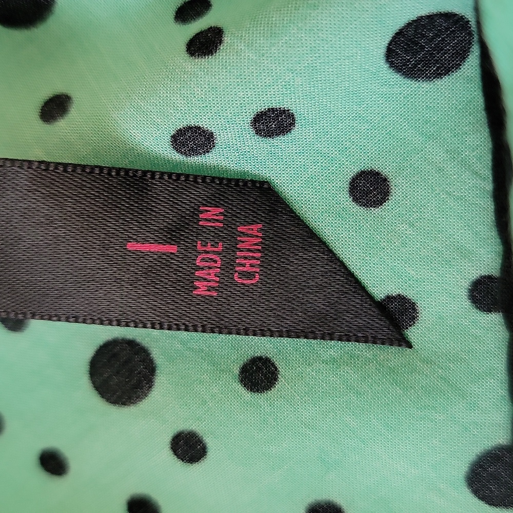 Pure Energy Plus Blouse Mint Green Polka Dot Flutter Sleeve 1X 14/16 - Picture 9 of 13